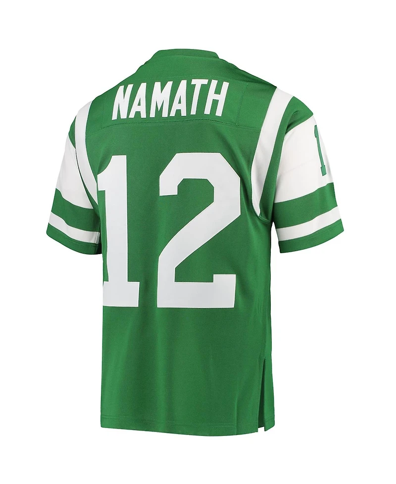 Men's Mitchell & Ness Joe Namath Green New York Jets Authentic Retired Player Jersey