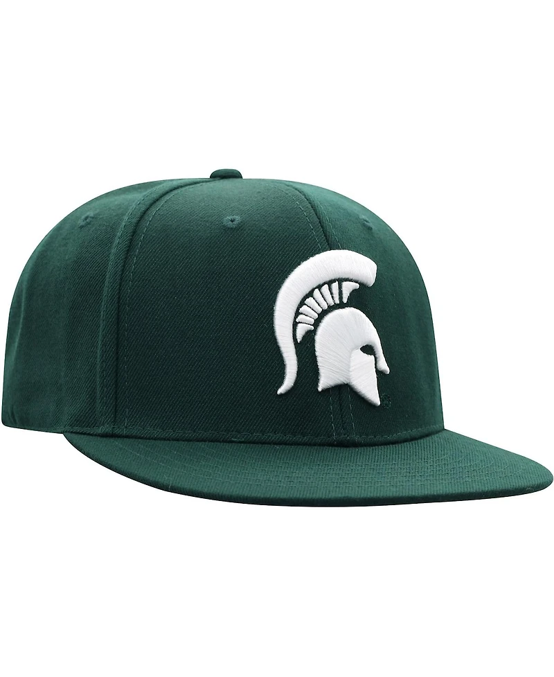 Men's Top of the World Green Michigan State Spartans Team Color Fitted Hat