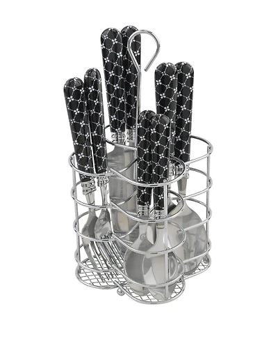 French Home Bistro Abstract Butterfly Stainless Steel 16 Piece Flatware Set, Service for 4