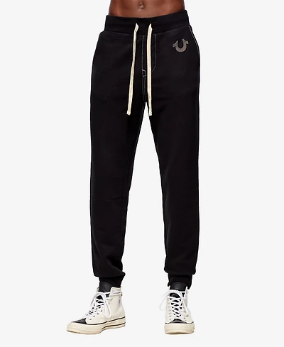True Religion Men's Classic Logo Elastic Drawstring Joggers