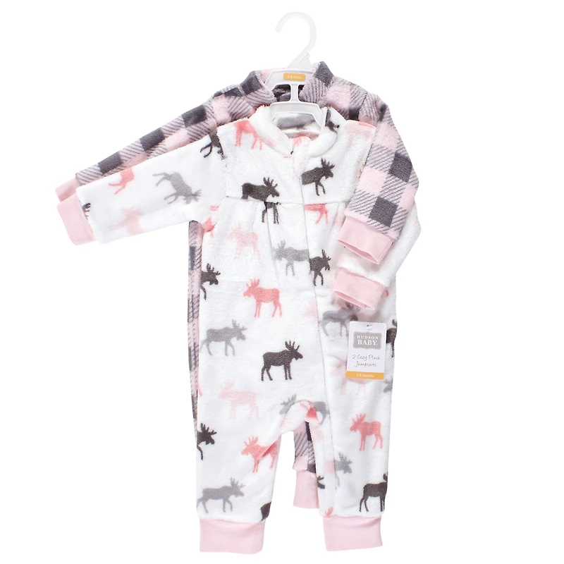 Hudson Baby Baby Girls Hudson Plush Jumpsuits