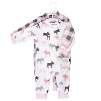 Hudson Baby Baby Girls Hudson Plush Jumpsuits