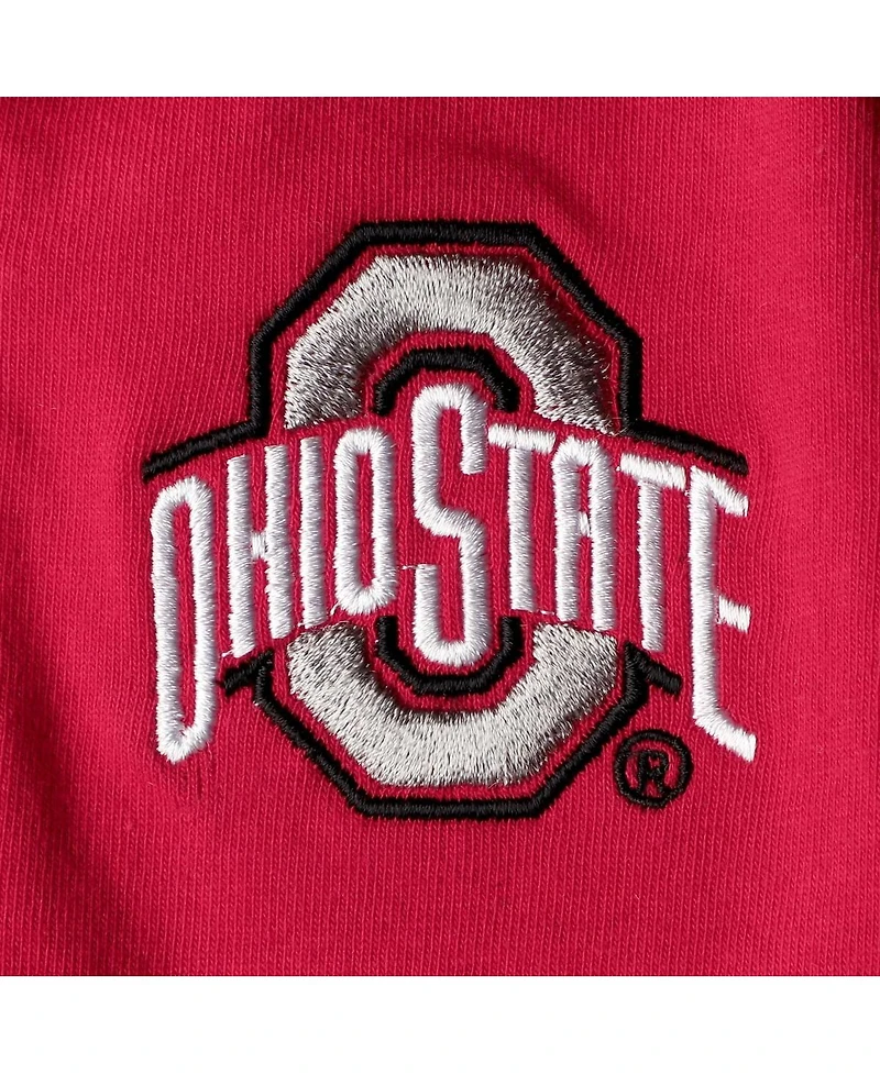 Infant Boys and Girls Scarlet Ohio State Buckeyes Polo Bodysuit