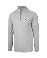 Men's LevelWear Gray San Diego Padres Orion Historic Logo Raglan Quarter-Zip Jacket