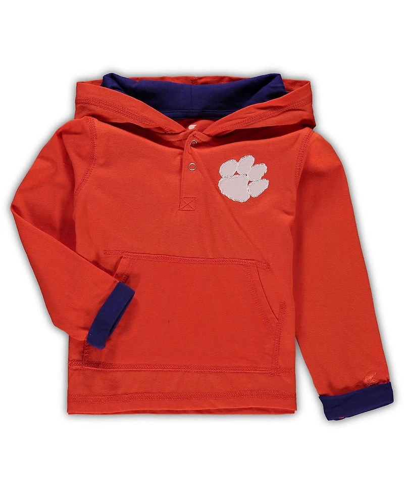 Toddler Boys Colosseum Orange, Heather Gray Clemson Tigers Poppies Hoodie and Sweatpants Set