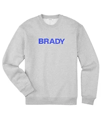 Men's Brady Gray Wordmark Pullover Sweatshirt