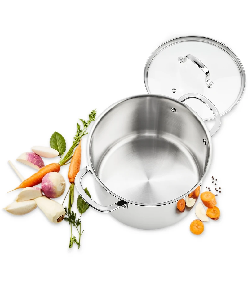 The Cellar Stainless Steel 8-Qt. Covered Stockpot, Exclusively at Macy's