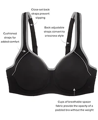 Wacoal Women's Contrast Trim Contour Sport Bra 853302
