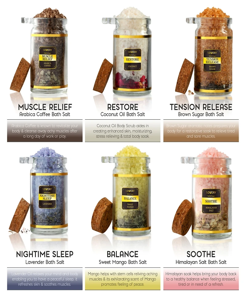 Lovery 6-Pc. Bath Salts Gift Set