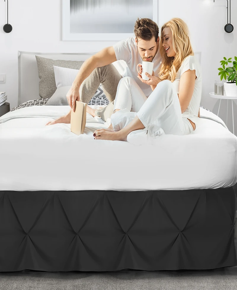 Nestl Bedding 14" Tailored Pinch Pleated Bedskirt