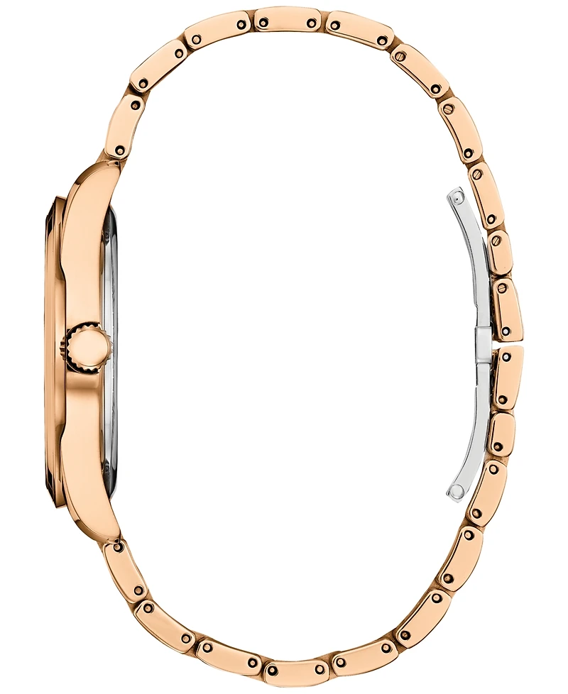 Citizen Eco-Drive Women's Arezzo Rose Gold-Tone Stainless Steel Bracelet Watch 35mm