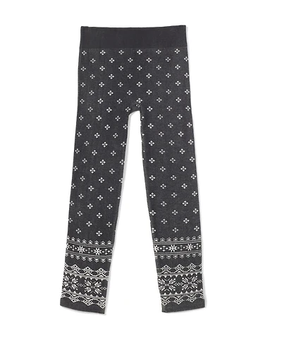 Hue Big Girls Fairisle Seamless Leggings