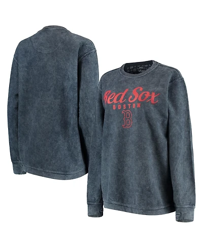 Women's G-iii 4Her by Carl Banks Navy Boston Red Sox Comfy Cord Pullover Sweatshirt