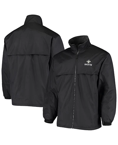 Men's Dunbrooke Black New Orleans Saints Triumph Fleece Full-Zip Jacket