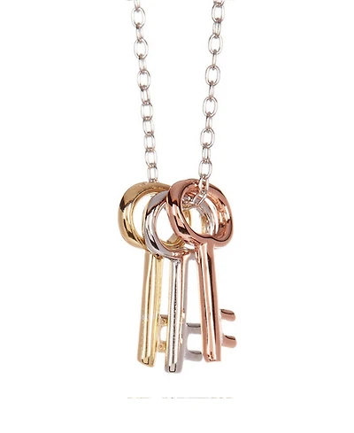 Adornia Three Key Necklace