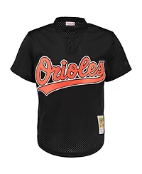 Men's Mitchell & Ness Cal Ripken Jr. Black Baltimore Orioles Cooperstown Mesh Batting Practice Jersey