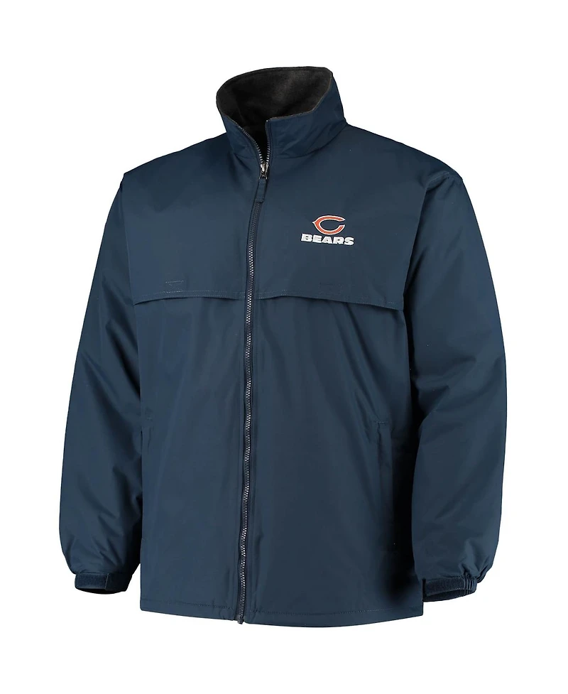 Men's Dunbrooke Navy Chicago Bears Triumph Fleece Full-Zip Jacket