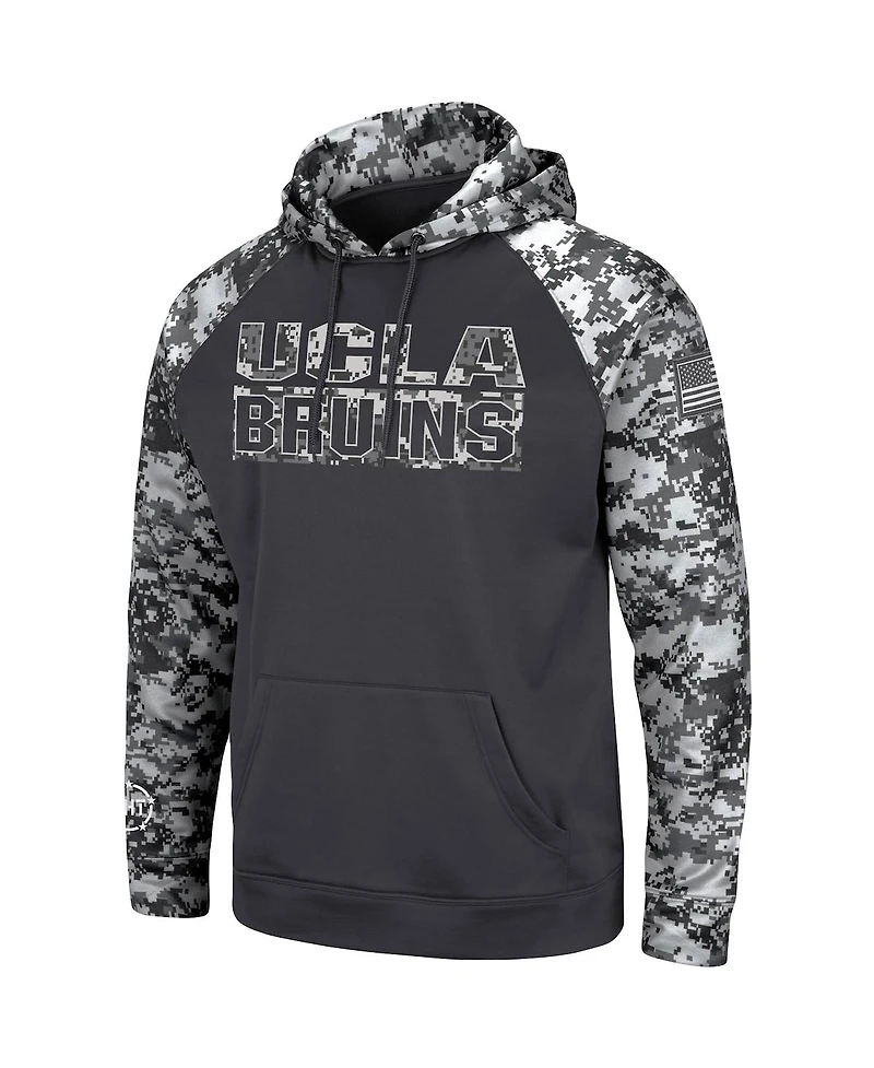 Men's Colosseum Charcoal Ucla Bruins Oht Military-Inspired Appreciation Digital Camo Pullover Hoodie