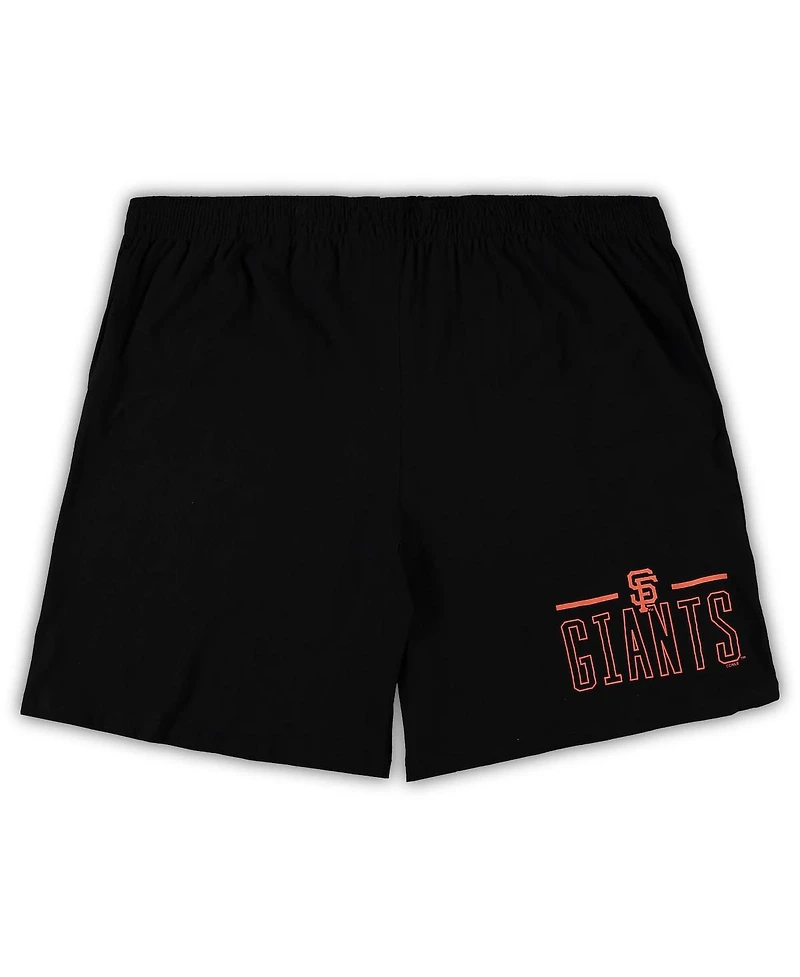 Men's Concepts Sport Orange and Black San Francisco Giants Big and Tall T-shirt and Shorts Sleep Set