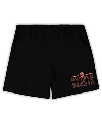 Men's Concepts Sport Orange and Black San Francisco Giants Big and Tall T-shirt and Shorts Sleep Set