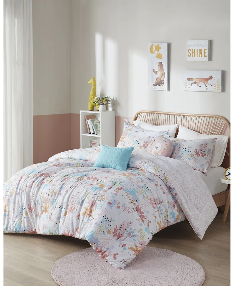 Intelligent Design Iris Woodland Animals 4-Pc. Comforter Set, Twin