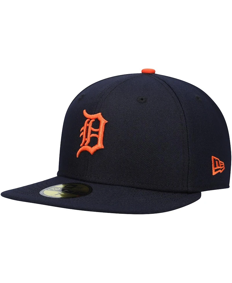 Men's New Era Navy Detroit Tigers Authentic Collection On-Field Road 59FIFTY Fitted Hat