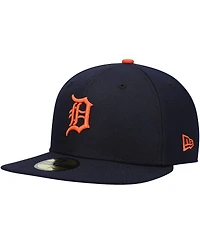 Men's New Era Navy Detroit Tigers Authentic Collection On-Field Road 59FIFTY Fitted Hat