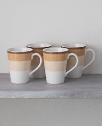 Noritake Colorscapes Desert Layers 4 Piece Mug Set, 12 oz