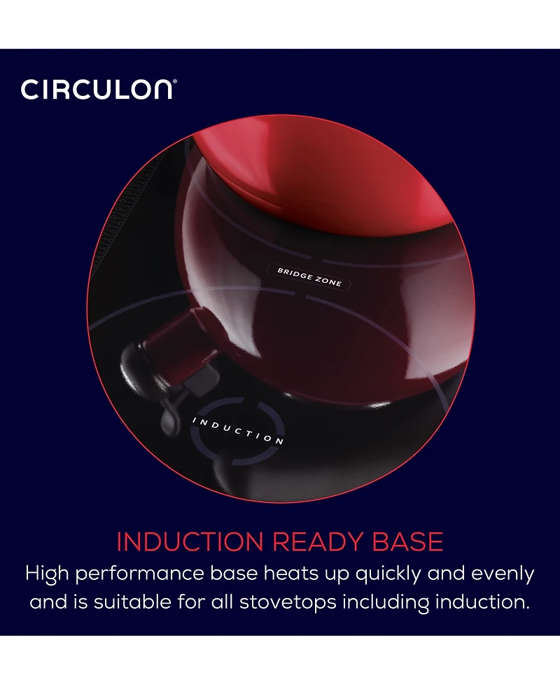 Circulon Enamel on Steel 2-Qt. Whistling Teakettle with Flip-Up Spout