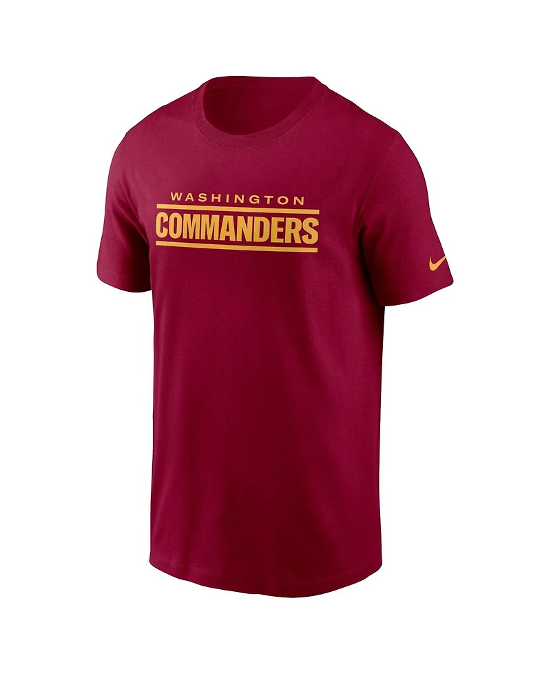 Men's Nike Burgundy Washington Commanders Wordmark T-shirt