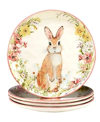 Certified International Easter Garden 10.75" Dinner Plates, Set of 4