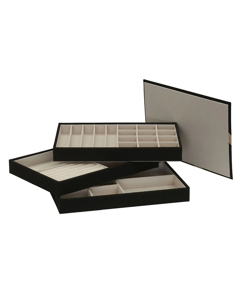Household Essentials Stackable Jewelry Trays, Set of 3