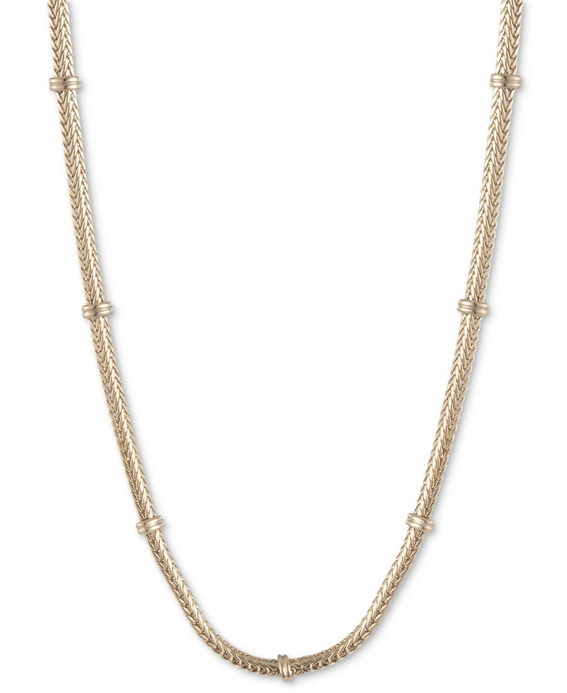 Lauren Ralph Lauren Gold-Tone Herringbone Chain 16" Collar Necklace