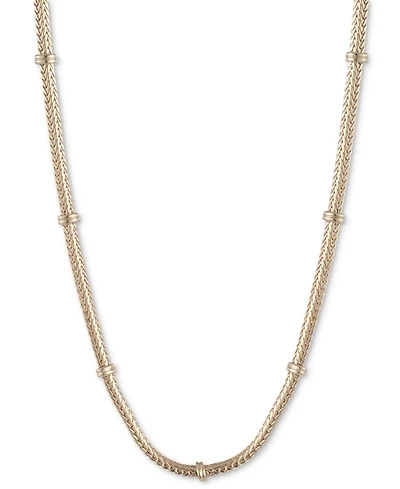 Lauren Ralph Lauren Gold-Tone Herringbone Chain 16" Collar Necklace