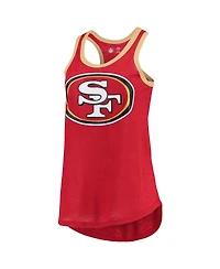 Women's Scarlet San Francisco 49ers Tater Burnout Tank Top