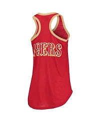 Women's Scarlet San Francisco 49ers Tater Burnout Tank Top