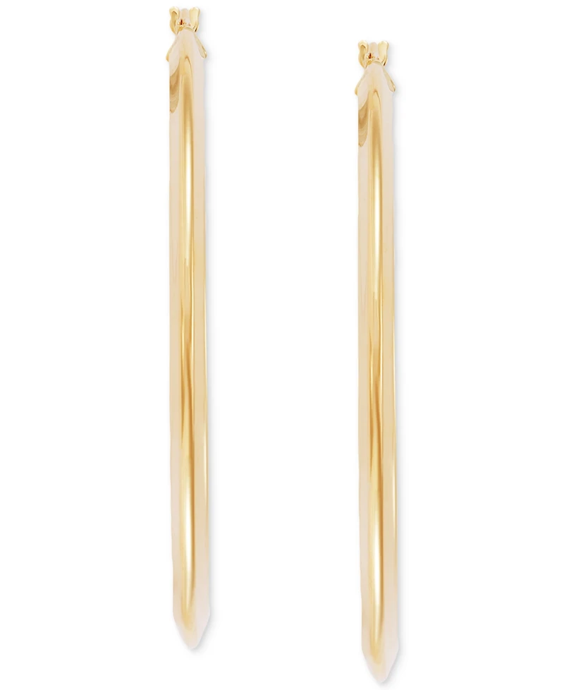 Polished Tube Medium Hoop Earrings in 10k Gold (45mm)