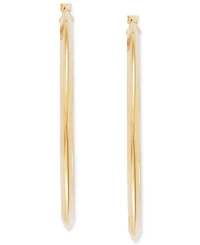 Polished Tube Medium Hoop Earrings in 10k Gold (45mm)