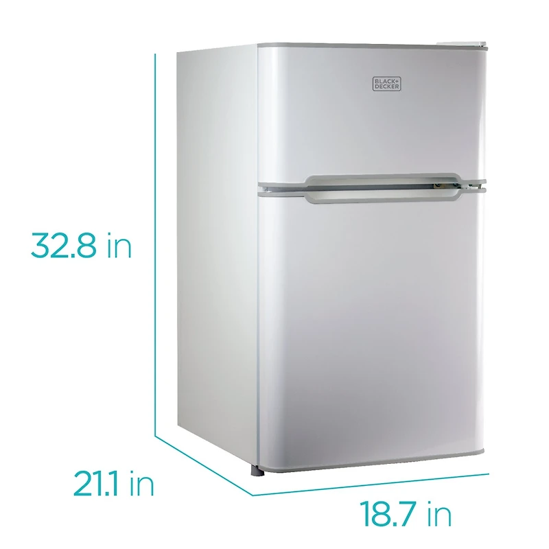 3.1 cu.ft.. 2 Door Ref/Freezer - White