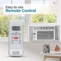 14300 Btu Window Air Conditioner Unit Ac Black+Decker with Remote Control Cools Up to 700 Square Feet, White