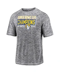 Men's Fanatics Gray Los Angeles Rams Super Bowl Lvi Champions Stacked Depth T-shirt