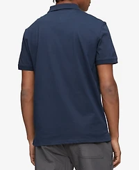 Calvin Klein Men's Regular-Fit Smooth Cotton Monogram Logo Polo Shirt