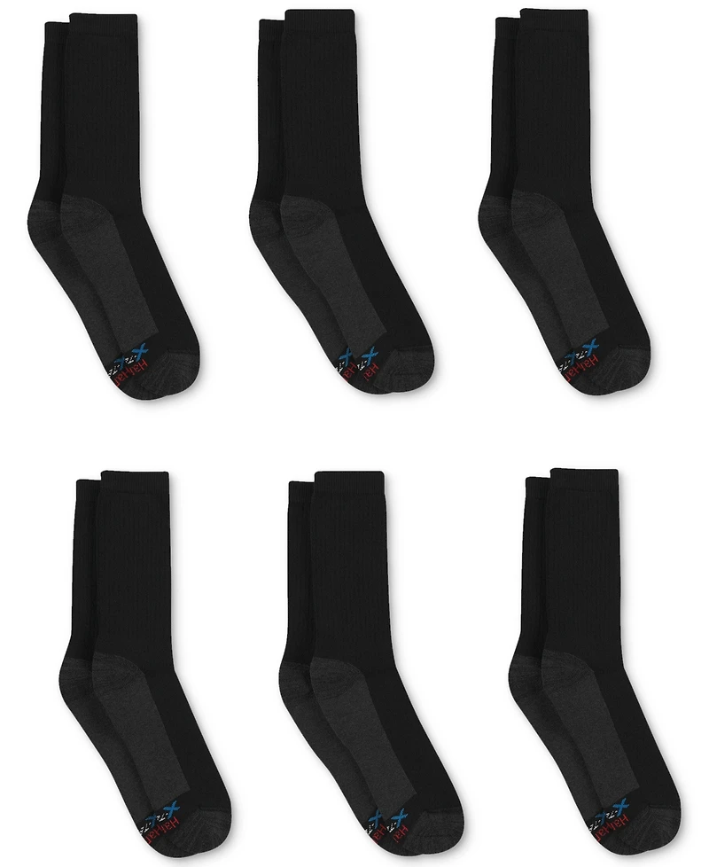 Hanes Men's 6-Pk. Ultimate Xtemp Ultra Cushion Crew Socks