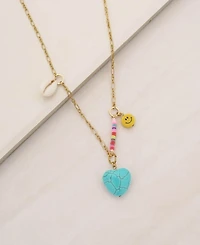 Ettika 18K Gold Plated Chain Necklace with Beads