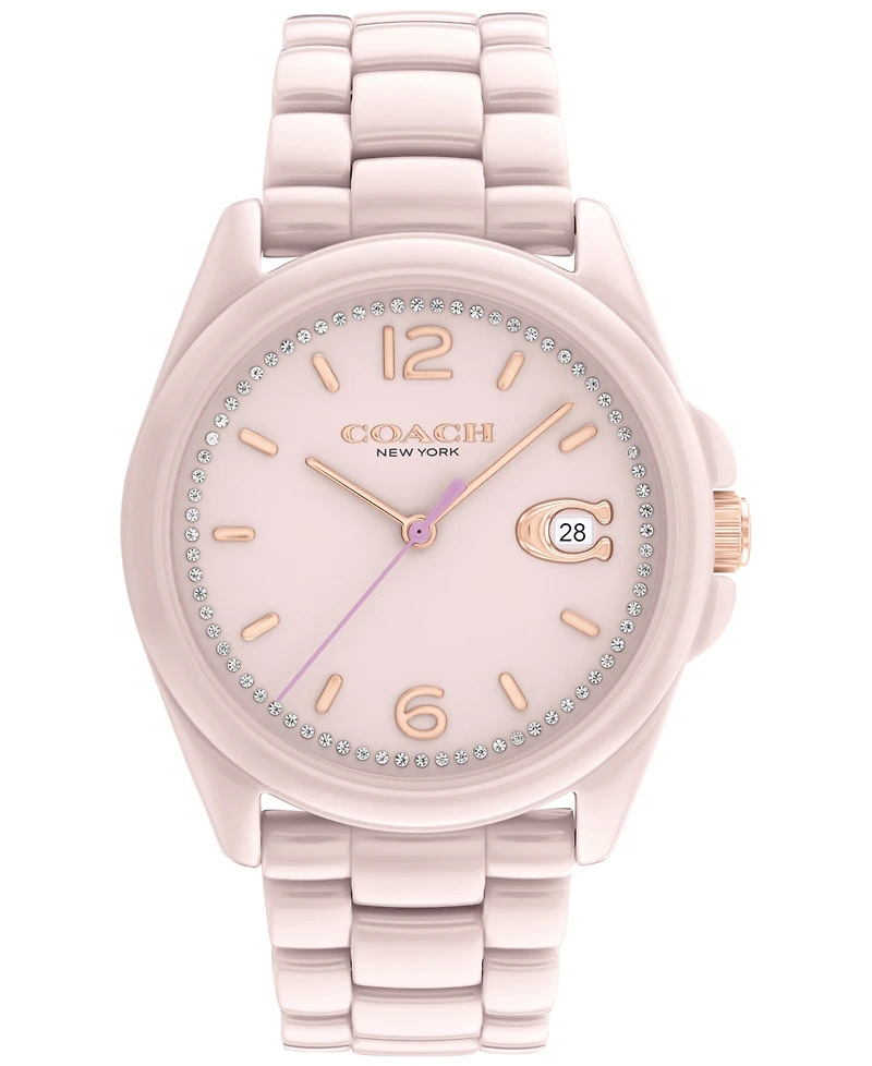 Coach Women's Greyson Blush Ceramic Bracelet Watch 36mm