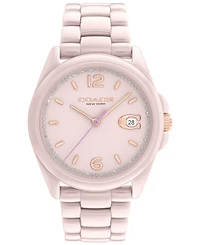 Coach Women's Greyson Blush Ceramic Bracelet Watch 36mm