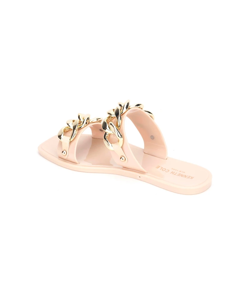 Kenneth Cole New York Women's Naveen Chain Jelly Slide Flat Sandals