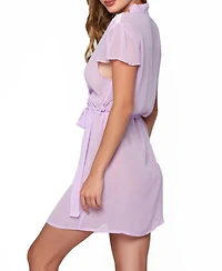 Women's Ava Sheer Chiffon and Lace Robe