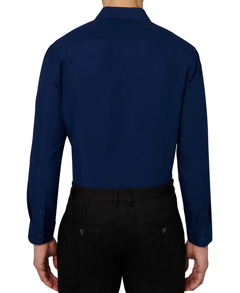 Calabrum Men's Regular Fit Solid Wrinkle Free Performance Dress Shirt