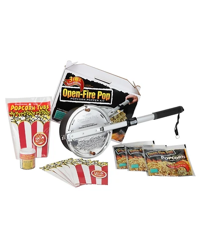 Wabash Valley Farms Open Fire Pop Outdoor Popcorn Popper Set